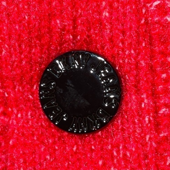 DKNY Jeans Women's Drop-Shoulder Long-Sleeve Sweater Large Red NWT - Picture 8 of 10